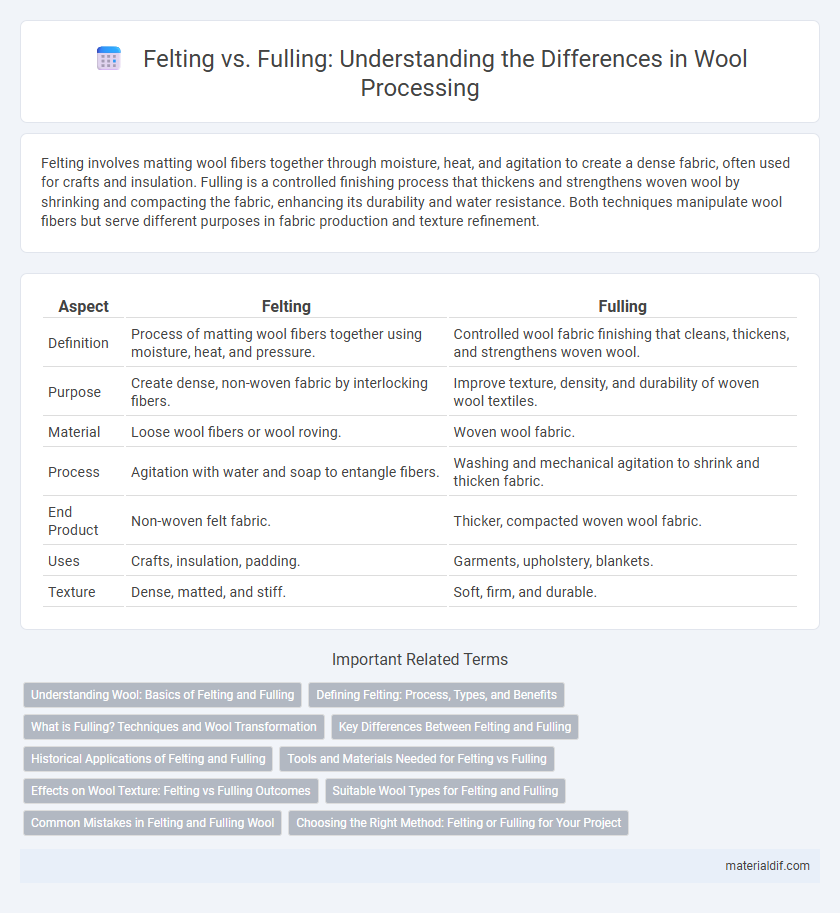Felting vs. Fulling: Understanding the Differences in Wool Processing
