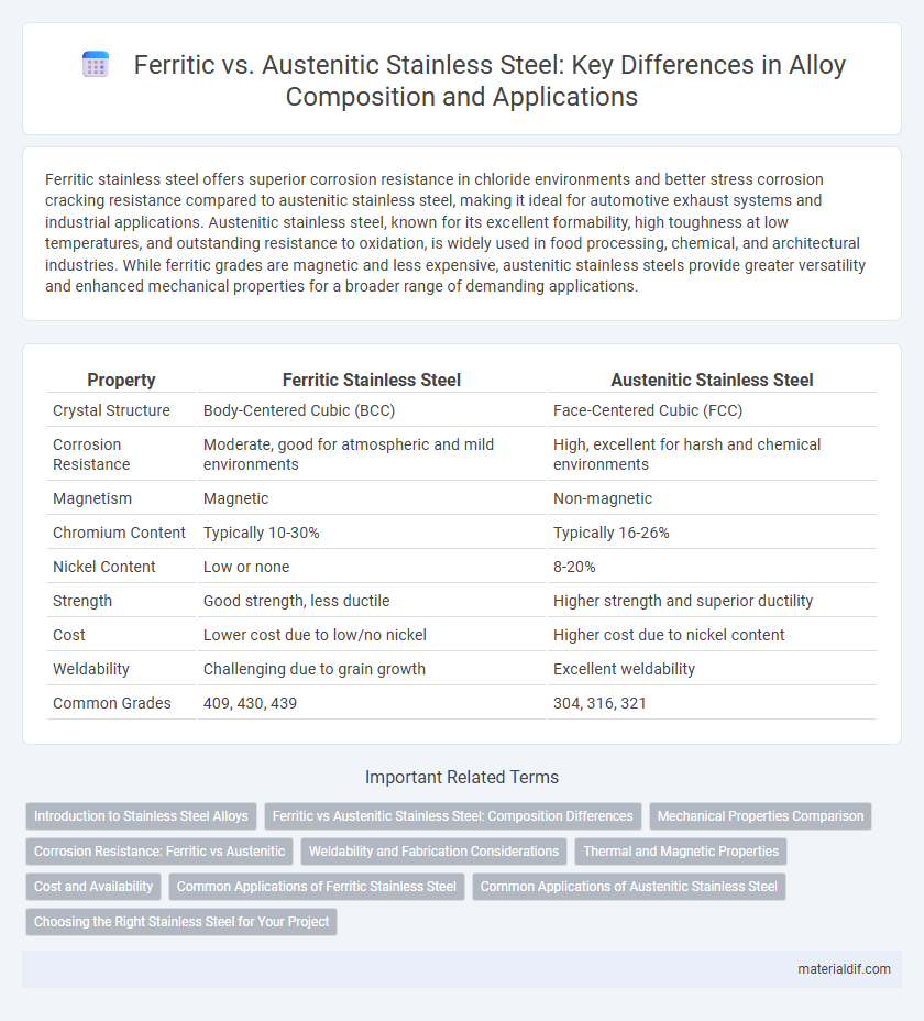 Ferritic vs. Austenitic Stainless Steel: Key Differences in Alloy Composition and Applications