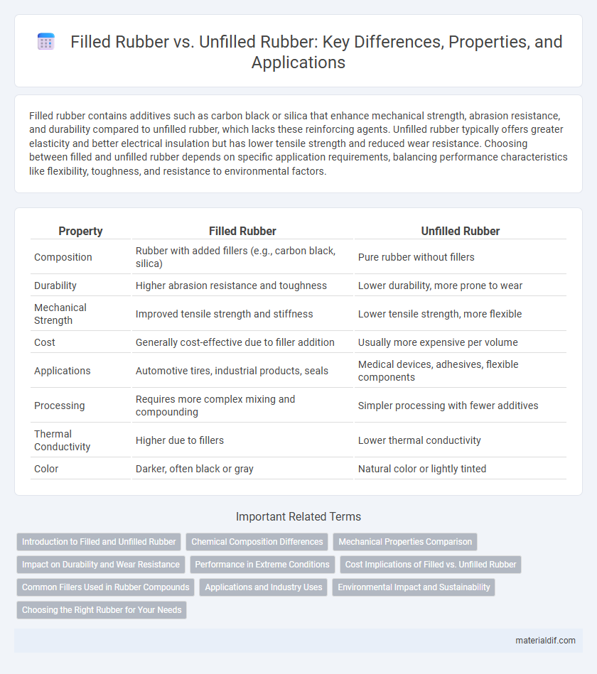 Filled Rubber vs. Unfilled Rubber: Key Differences, Properties, and Applications