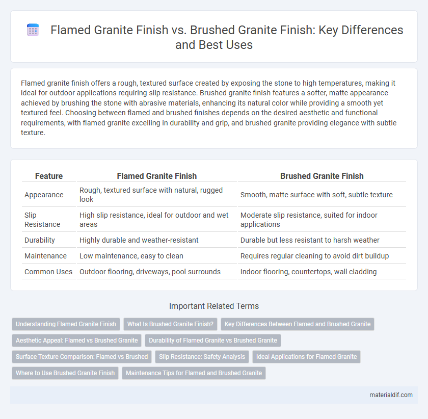 Flamed Granite Finish vs. Brushed Granite Finish: Key Differences and Best Uses