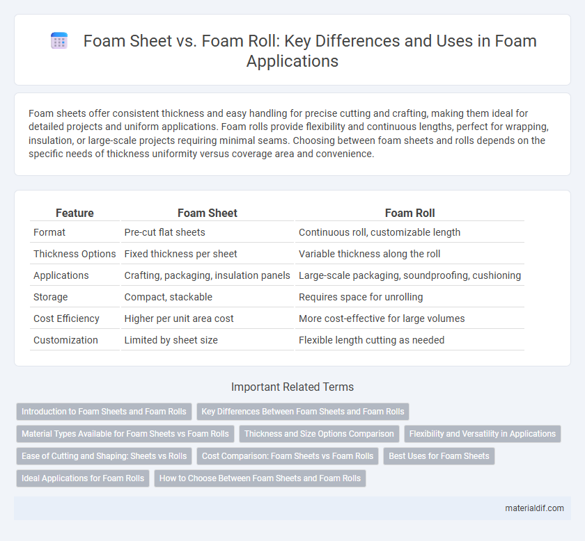 Foam Sheet vs. Foam Roll: Key Differences and Uses in Foam Applications