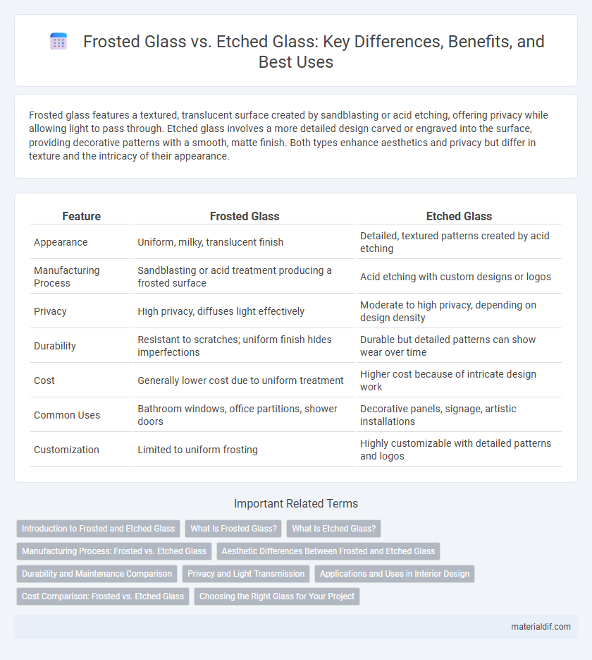 Frosted Glass vs. Etched Glass: Key Differences, Benefits, and Best Uses