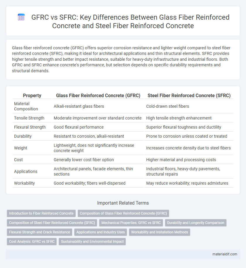 GFRC vs SFRC: Key Differences Between Glass Fiber Reinforced Concrete and Steel Fiber Reinforced Concrete
