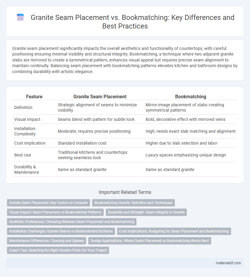 Granite Seam Placement vs. Bookmatching: Key Differences and Best Practices