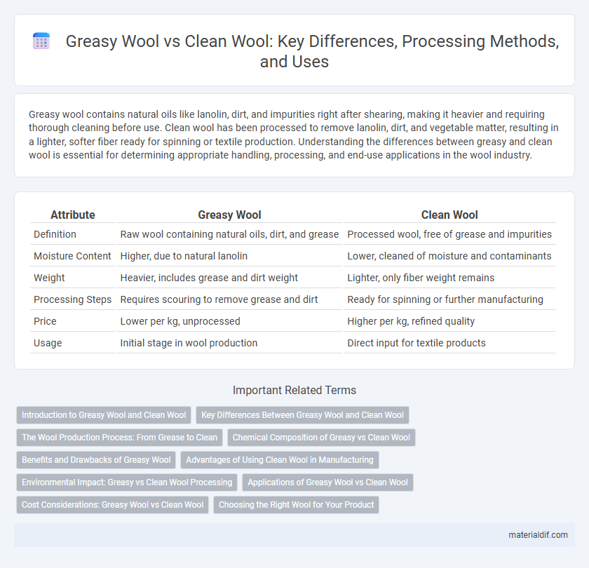 Greasy Wool vs Clean Wool: Key Differences, Processing Methods, and Uses