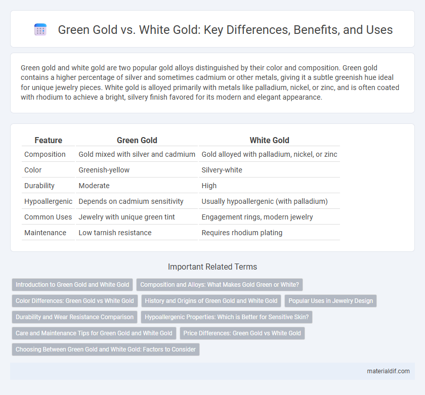 Green Gold vs. White Gold: Key Differences, Benefits, and Uses