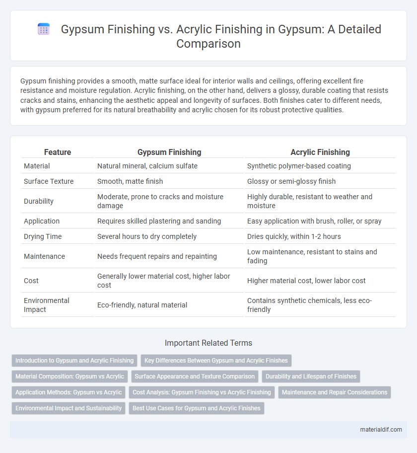 Gypsum Finishing vs. Acrylic Finishing in Gypsum: A Detailed Comparison