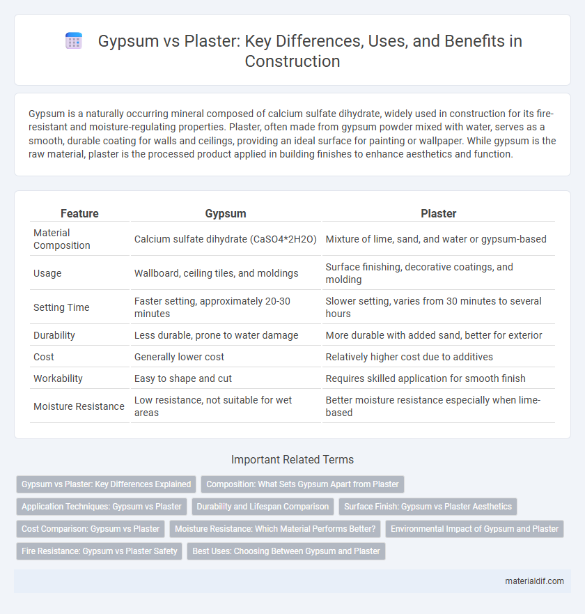 Gypsum vs Plaster: Key Differences, Uses, and Benefits in Construction