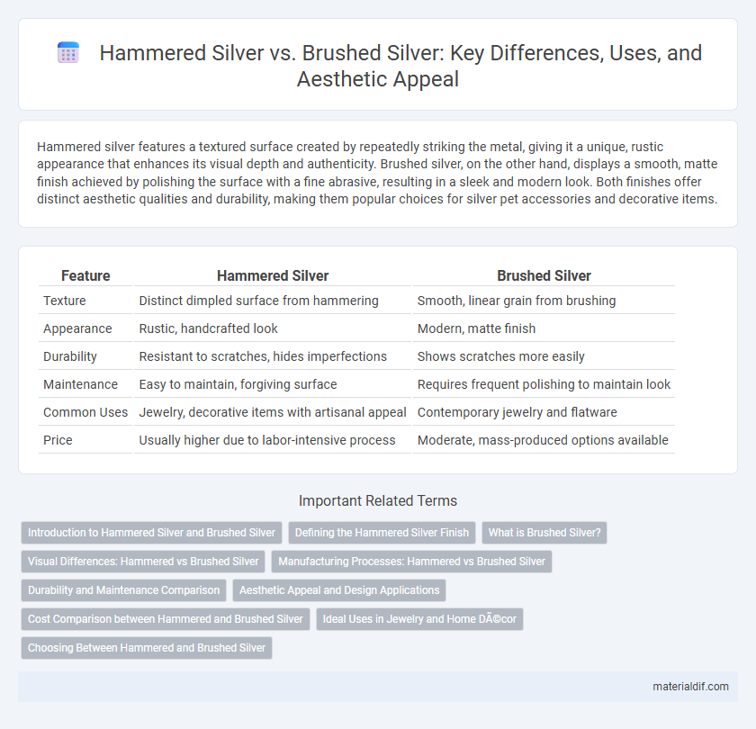 Hammered Silver vs. Brushed Silver: Key Differences, Uses, and Aesthetic Appeal