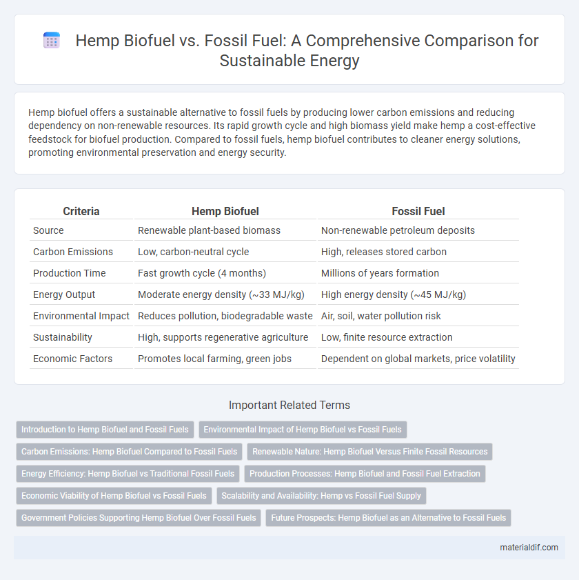 Hemp Biofuel vs. Fossil Fuel: A Comprehensive Comparison for Sustainable Energy