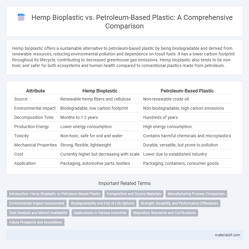 Hemp Bioplastic vs. Petroleum-Based Plastic: A Comprehensive Comparison