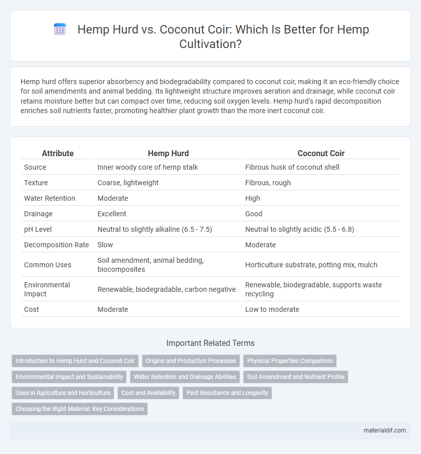 Hemp Hurd vs. Coconut Coir: Which Is Better for Hemp Cultivation?