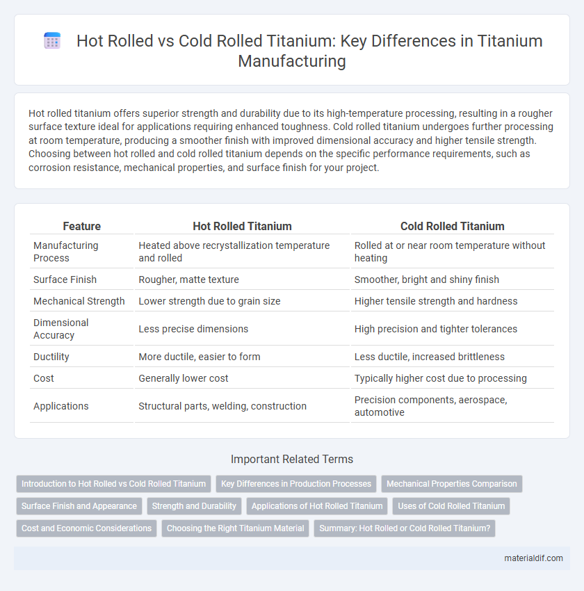 Hot Rolled vs Cold Rolled Titanium: Key Differences in Titanium Manufacturing