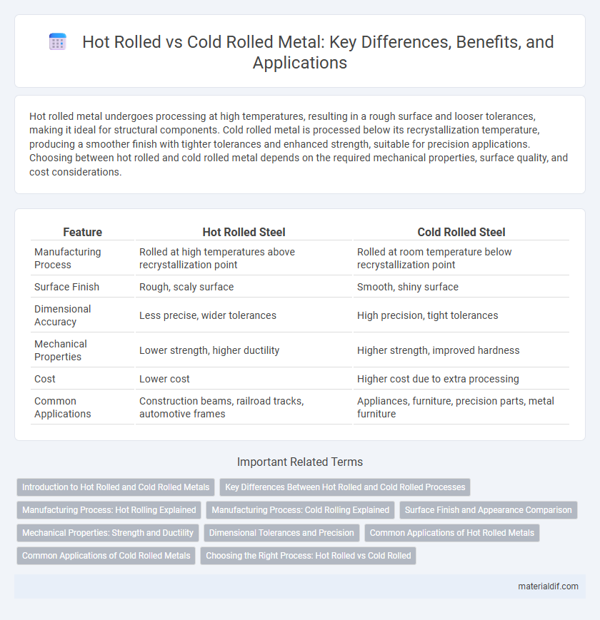 Hot Rolled vs Cold Rolled Metal: Key Differences, Benefits, and Applications