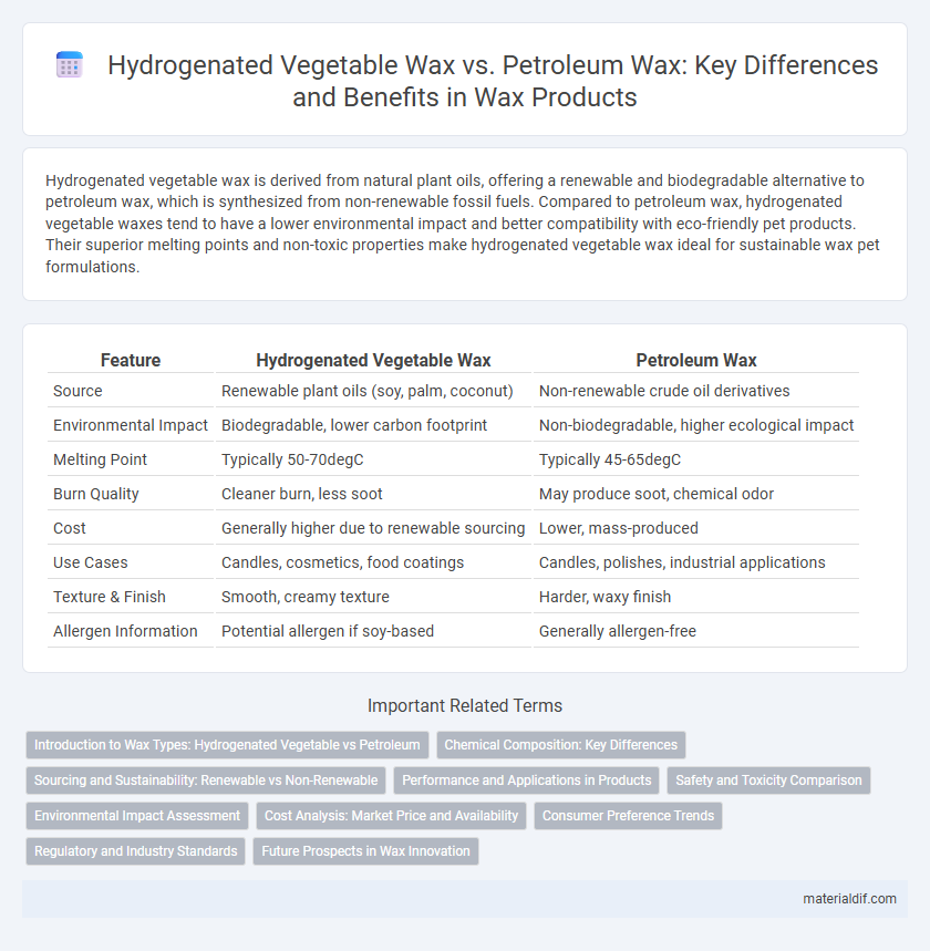 Hydrogenated Vegetable Wax vs. Petroleum Wax: Key Differences and Benefits in Wax Products