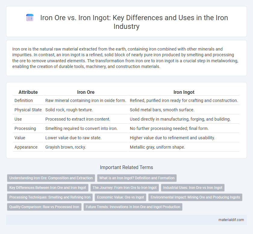 Iron Ore vs. Iron Ingot: Key Differences and Uses in the Iron Industry