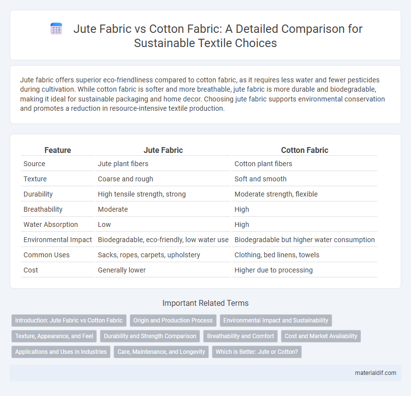 Jute Fabric vs Cotton Fabric: A Detailed Comparison for Sustainable Textile Choices