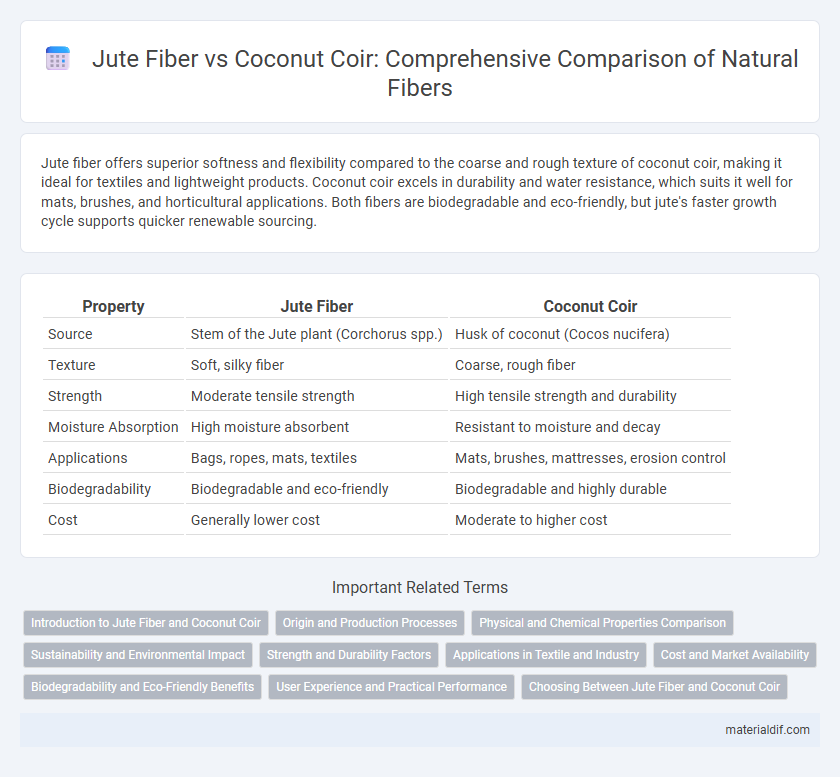 Jute Fiber vs Coconut Coir: Comprehensive Comparison of Natural Fibers