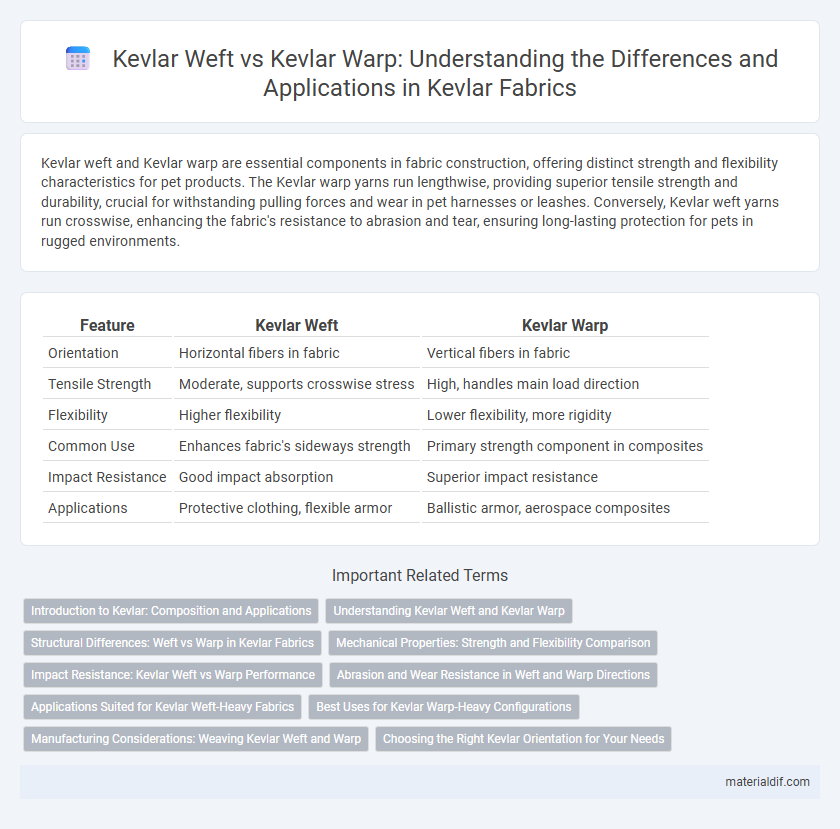 Kevlar Weft vs Kevlar Warp: Understanding the Differences and Applications in Kevlar Fabrics