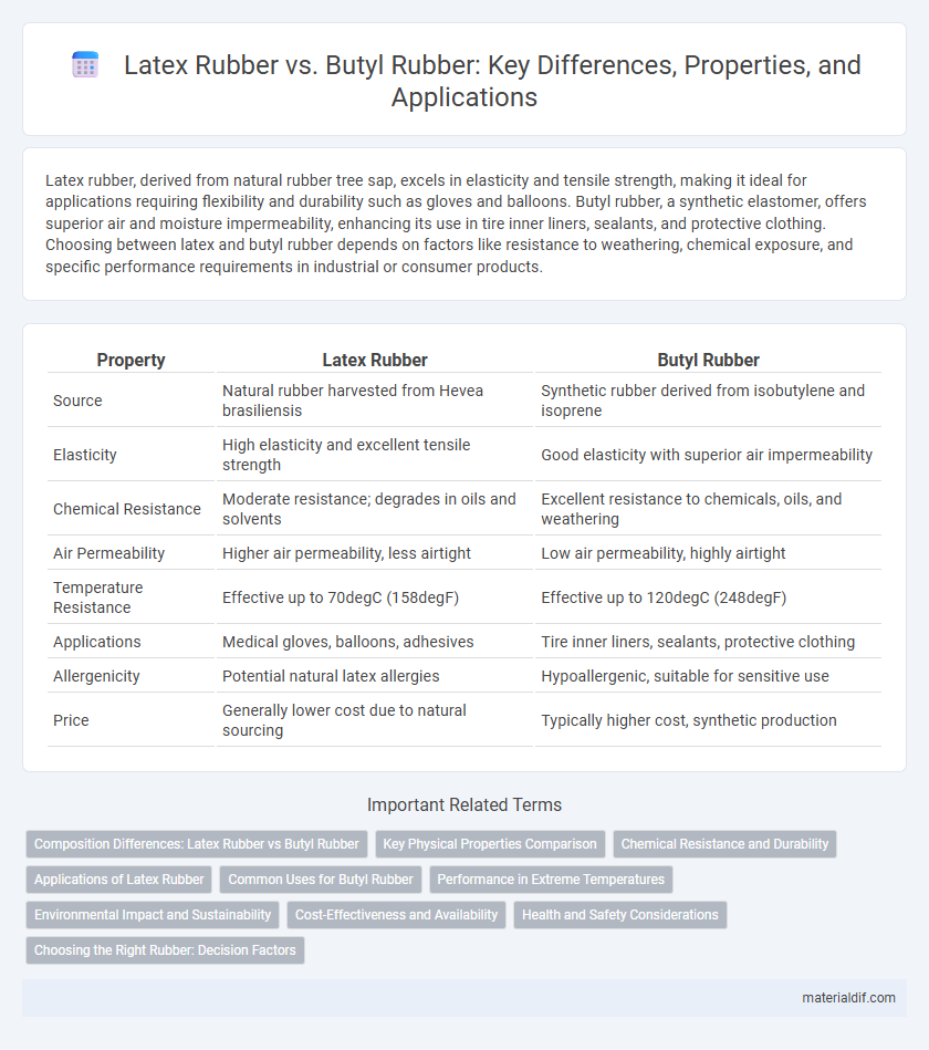 Latex Rubber vs. Butyl Rubber: Key Differences, Properties, and Applications