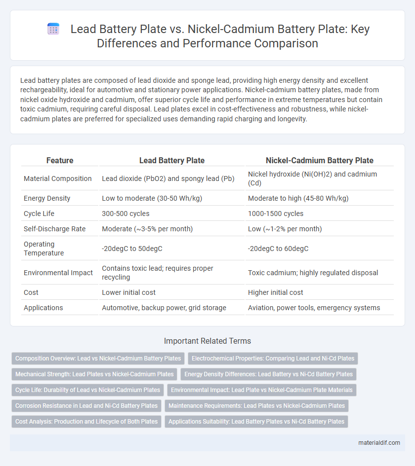 Lead Battery Plate vs. Nickel-Cadmium Battery Plate: Key Differences and Performance Comparison