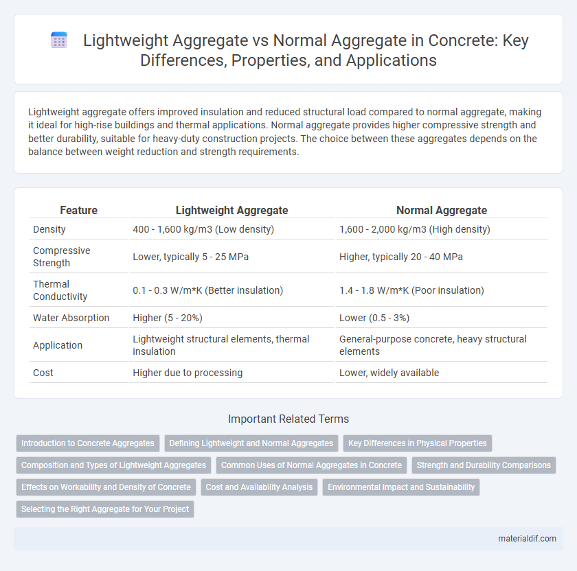 Lightweight Aggregate vs Normal Aggregate in Concrete: Key Differences, Properties, and Applications