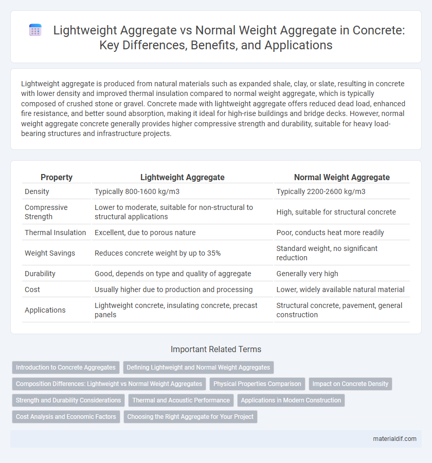 Lightweight Aggregate vs Normal Weight Aggregate in Concrete: Key Differences, Benefits, and Applications