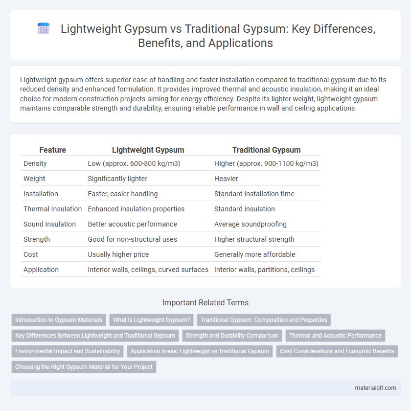 Lightweight Gypsum vs Traditional Gypsum: Key Differences, Benefits, and Applications