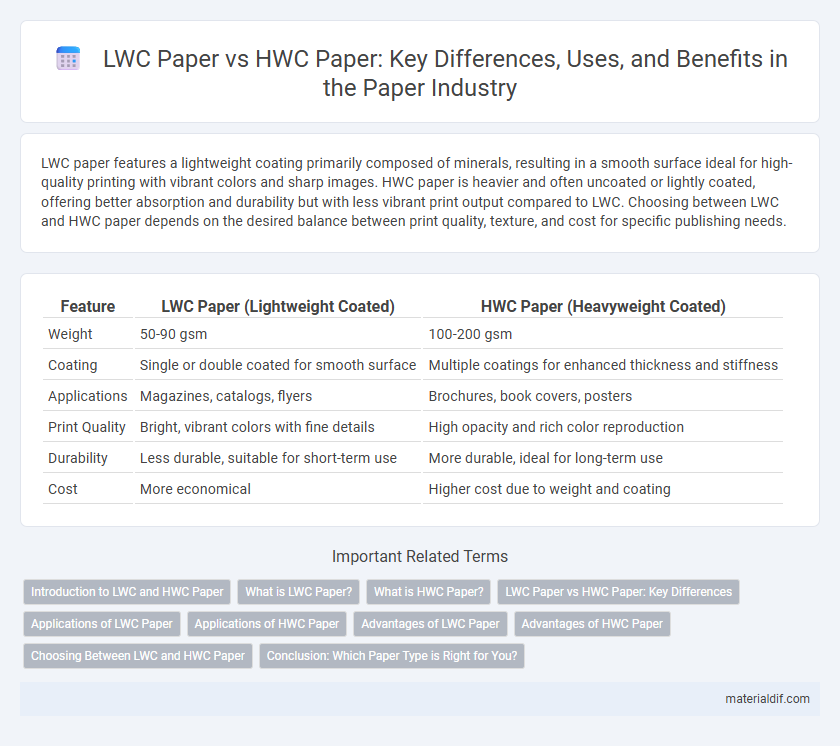 LWC Paper vs HWC Paper: Key Differences, Uses, and Benefits in the Paper Industry