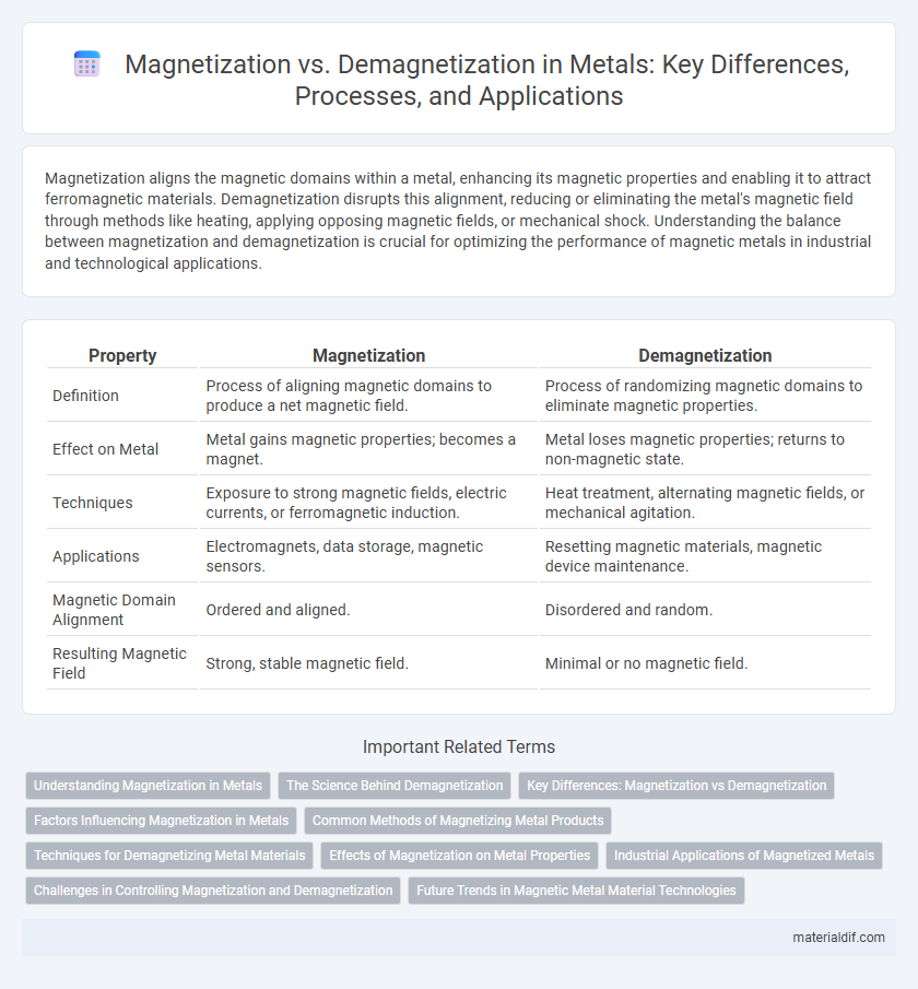 Magnetization vs. Demagnetization in Metals: Key Differences, Processes, and Applications
