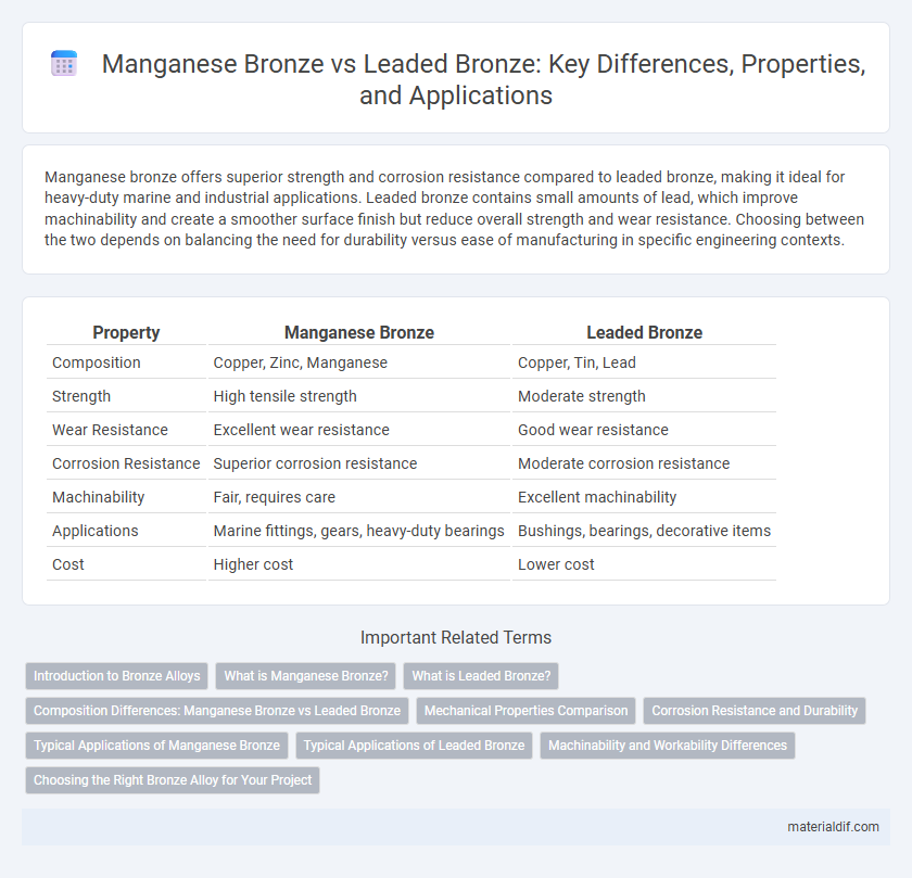 Manganese Bronze vs Leaded Bronze: Key Differences, Properties, and Applications