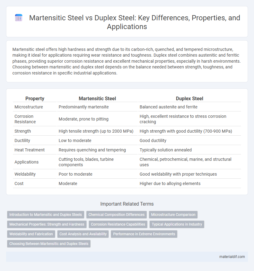 Martensitic Steel vs Duplex Steel: Key Differences, Properties, and Applications