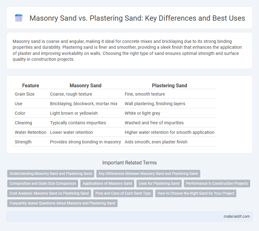 Masonry Sand vs. Plastering Sand: Key Differences and Best Uses