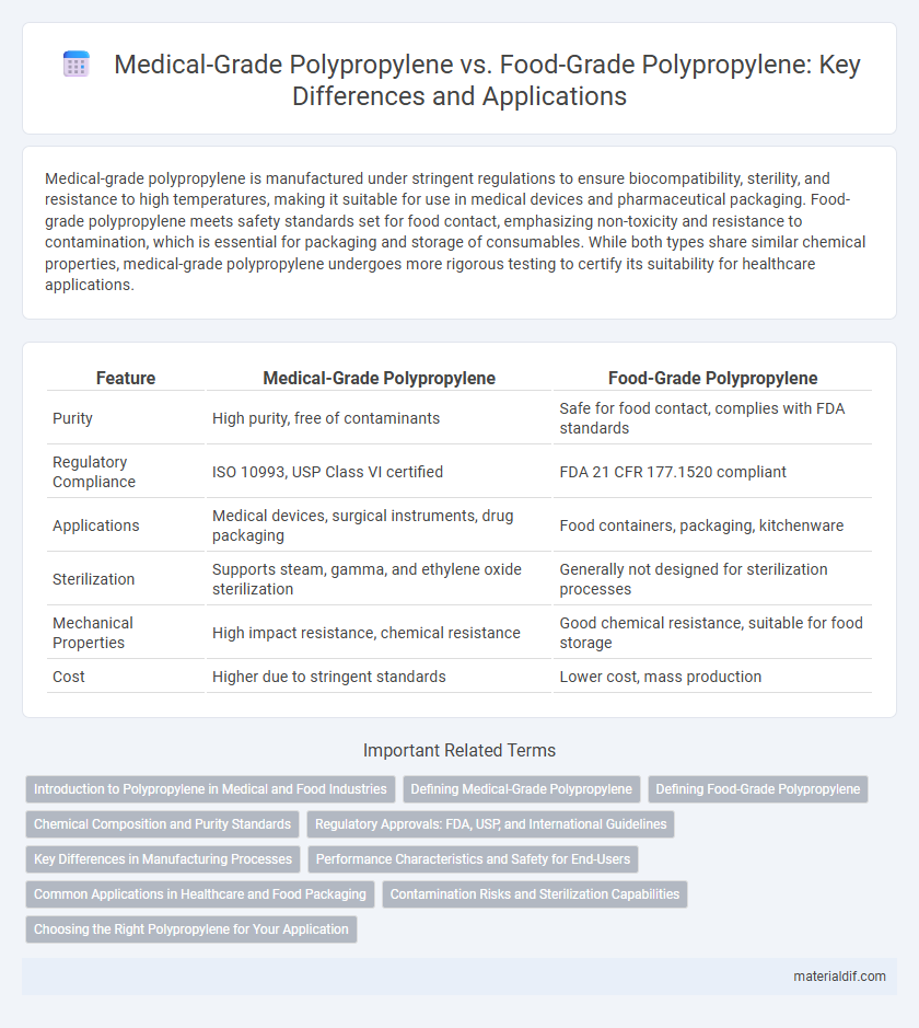 Medical-Grade Polypropylene vs. Food-Grade Polypropylene: Key Differences and Applications
