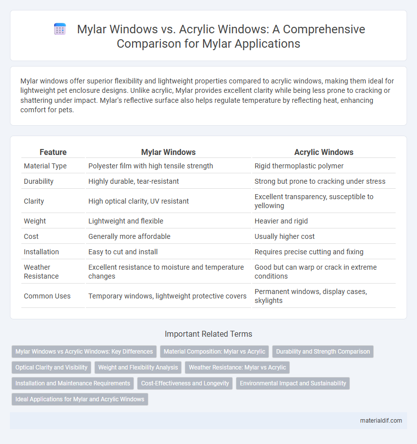 Mylar Windows vs. Acrylic Windows: A Comprehensive Comparison for Mylar Applications