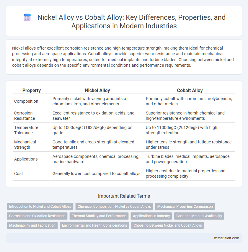 Nickel Alloy vs Cobalt Alloy: Key Differences, Properties, and Applications in Modern Industries