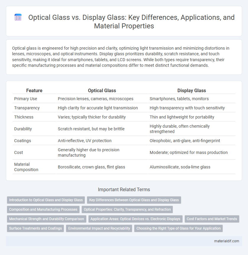 Optical Glass vs. Display Glass: Key Differences, Applications, and Material Properties