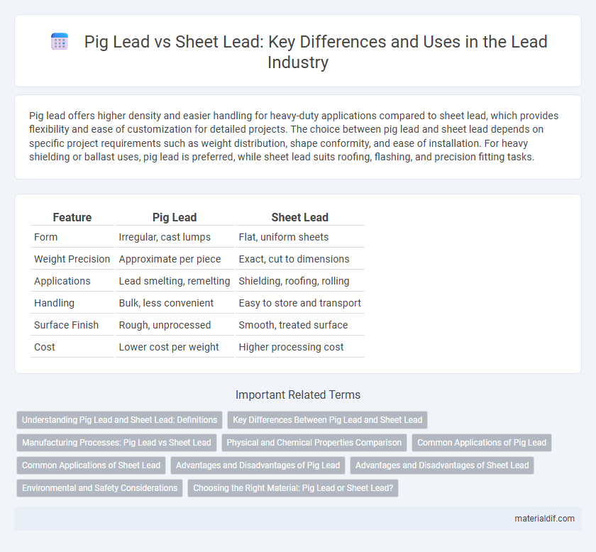 Pig Lead vs Sheet Lead: Key Differences and Uses in the Lead Industry