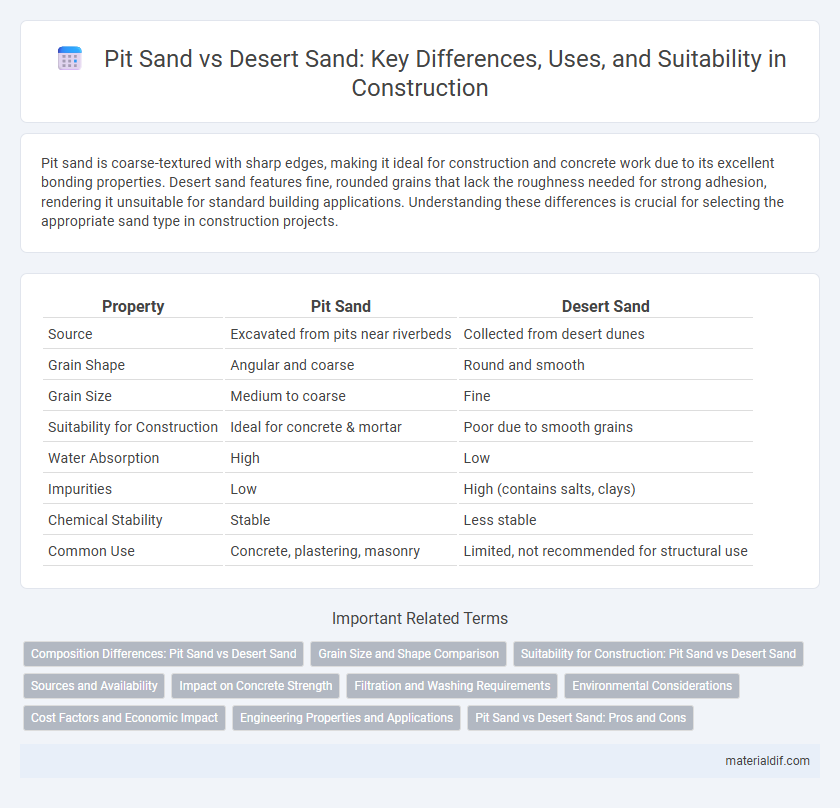 Pit Sand vs Desert Sand: Key Differences, Uses, and Suitability in Construction