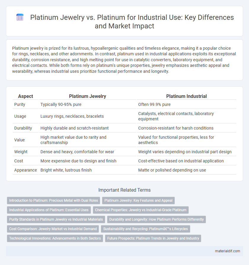 Platinum Jewelry vs. Platinum for Industrial Use: Key Differences and Market Impact