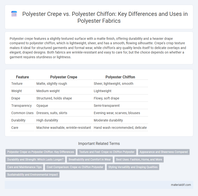 Polyester Crepe vs. Polyester Chiffon: Key Differences and Uses in Polyester Fabrics