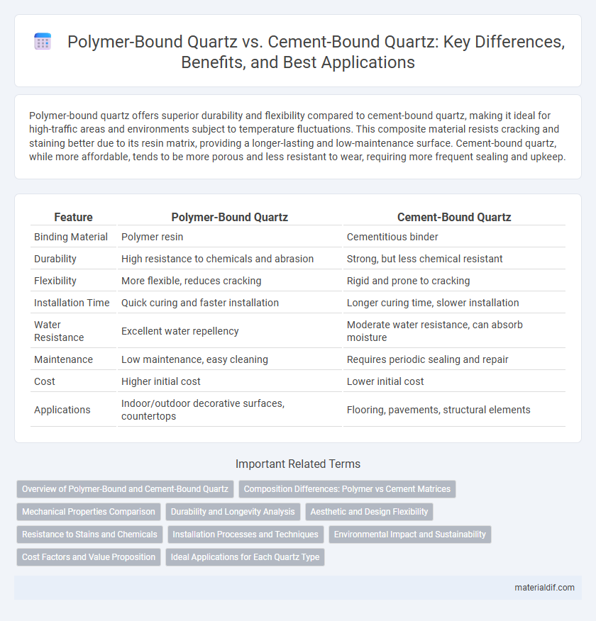 Polymer-Bound Quartz vs. Cement-Bound Quartz: Key Differences, Benefits, and Best Applications