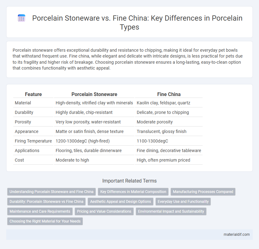 Porcelain Stoneware vs. Fine China: Key Differences in Porcelain Types