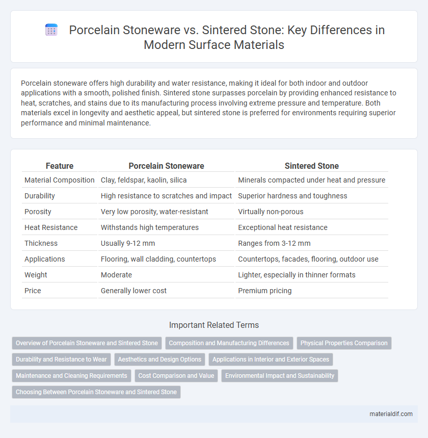 Porcelain Stoneware vs. Sintered Stone: Key Differences in Modern Surface Materials