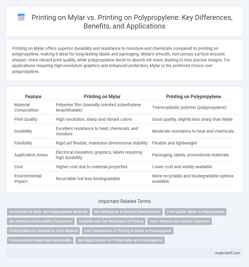 Printing on Mylar vs. Printing on Polypropylene: Key Differences, Benefits, and Applications