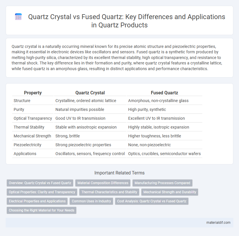 Quartz Crystal vs Fused Quartz: Key Differences and Applications in Quartz Products
