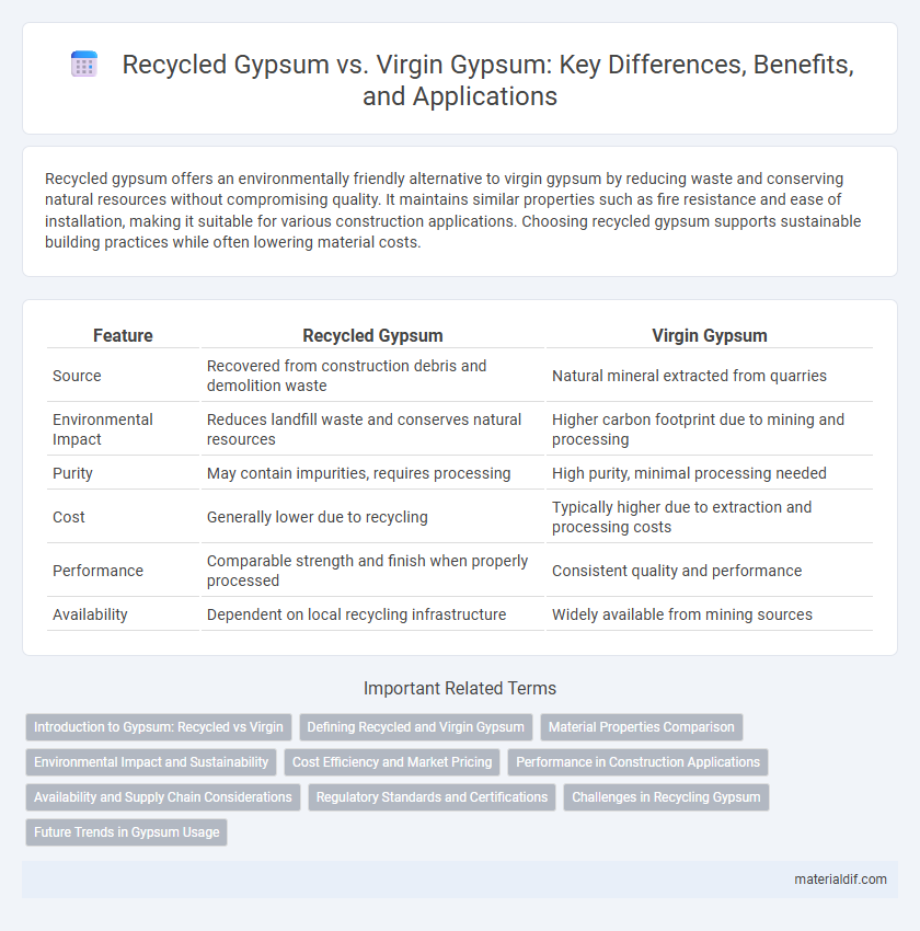 Recycled Gypsum vs. Virgin Gypsum: Key Differences, Benefits, and Applications