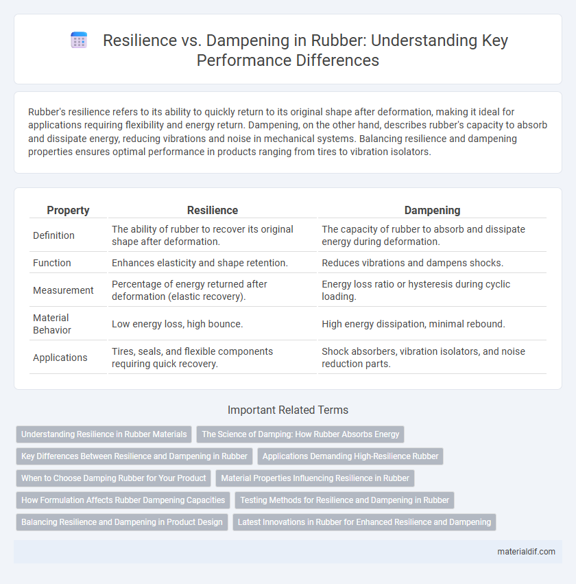 Resilience vs. Dampening in Rubber: Understanding Key Performance Differences