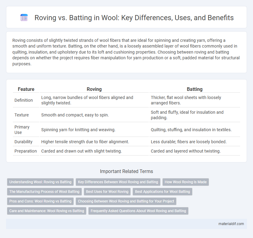 Roving vs. Batting in Wool: Key Differences, Uses, and Benefits
