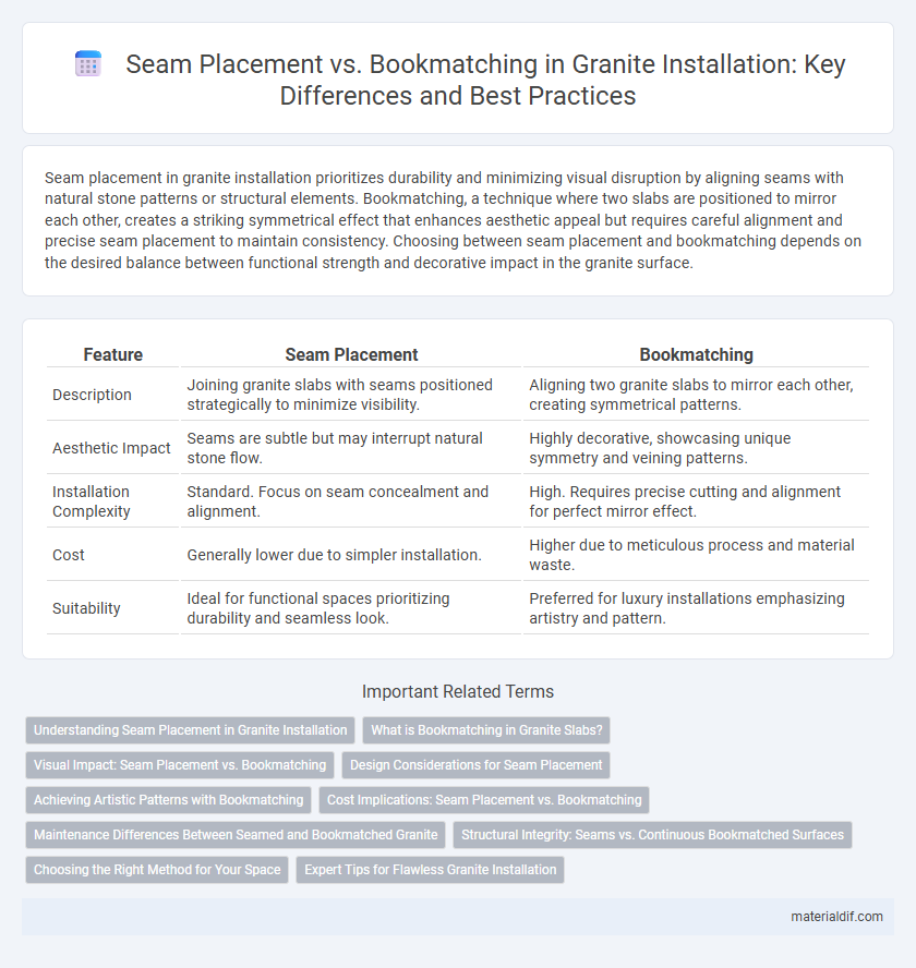 Seam Placement vs. Bookmatching in Granite Installation: Key Differences and Best Practices